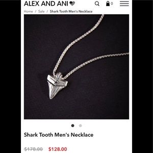 NWT Alex and Ani Shark Tooth Necklace